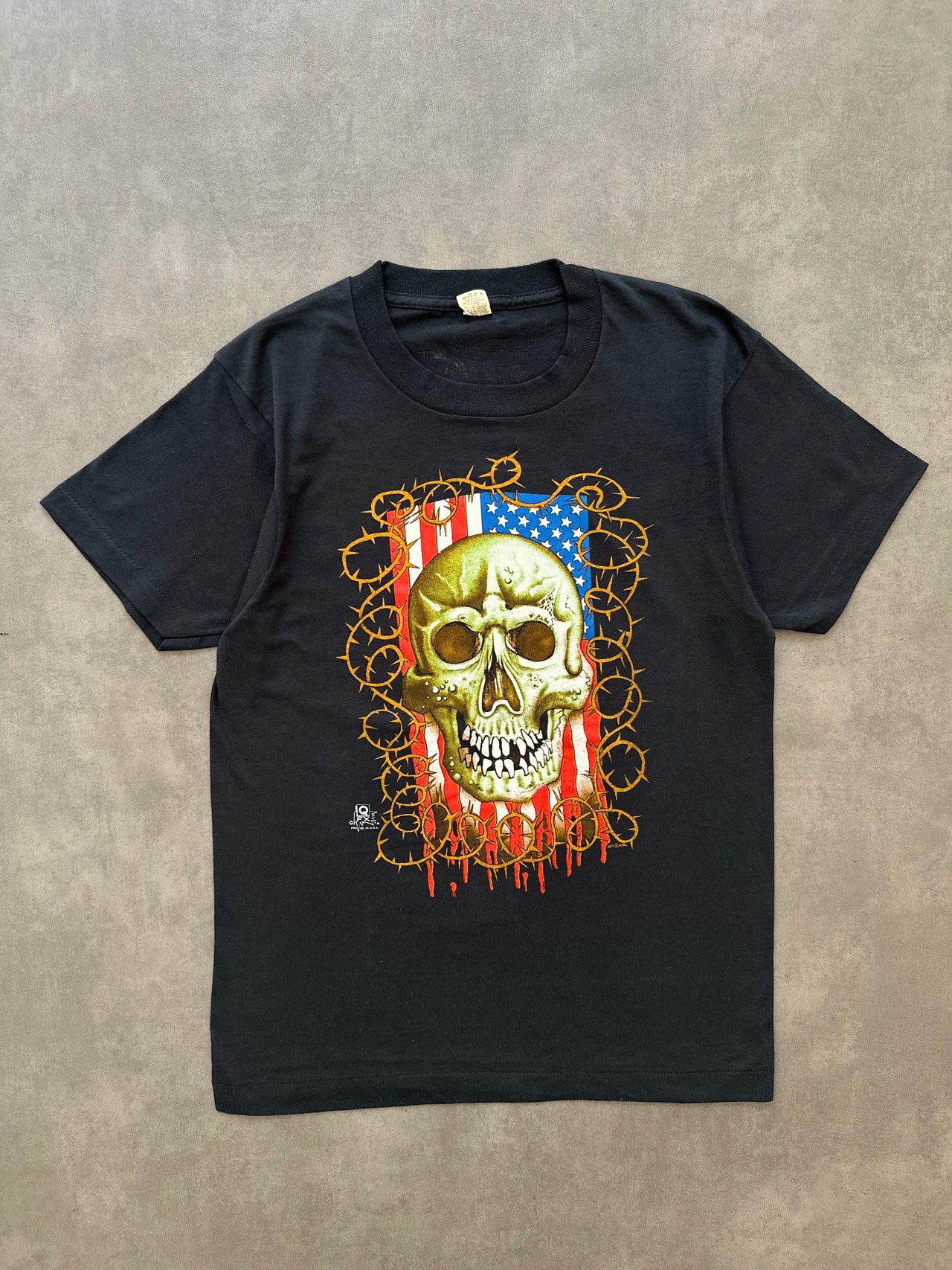 1980s skull biker tee (M)