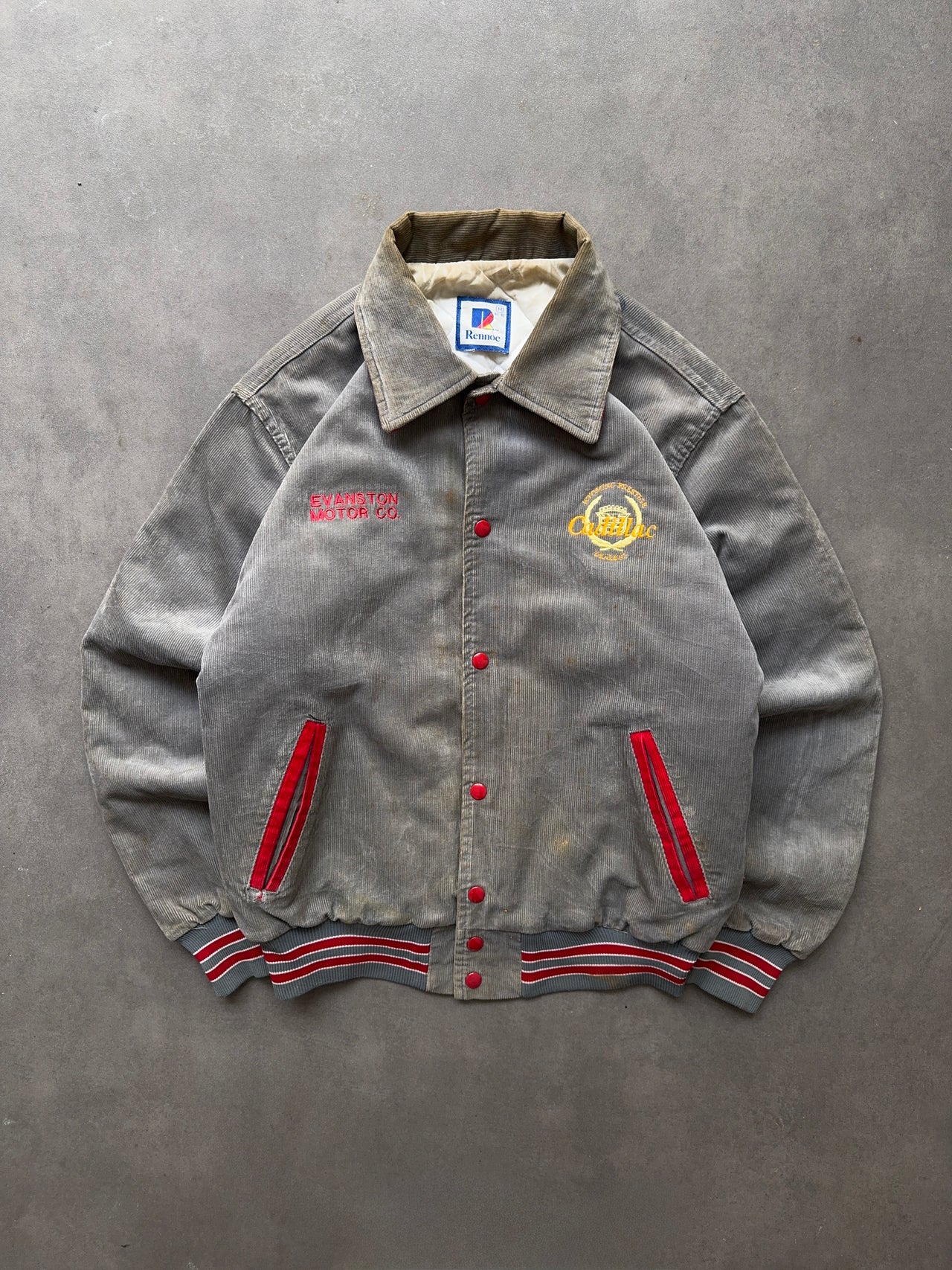 1990s Corduroy grey bomber jacket (M)