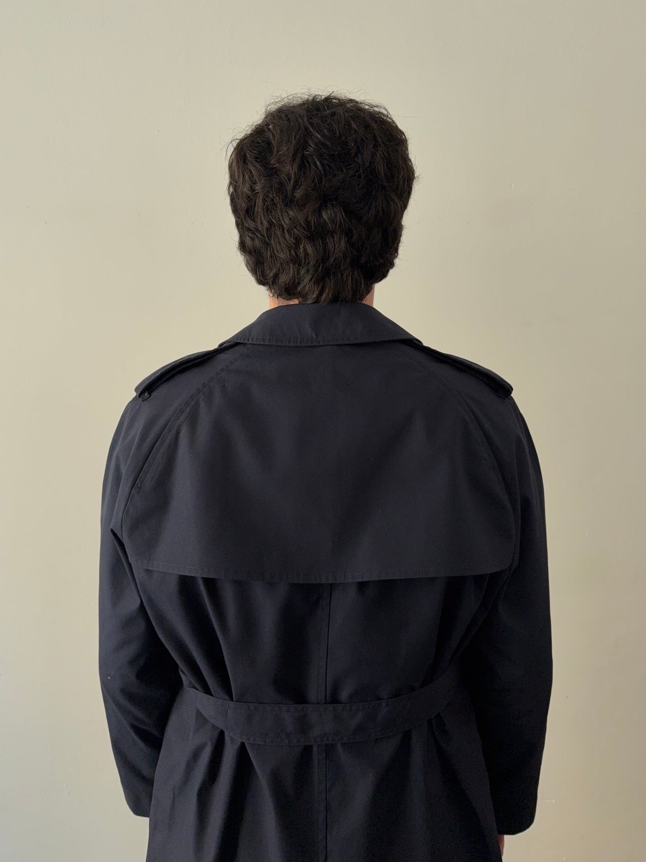 1980s/90s Us Army trench coat blue navy