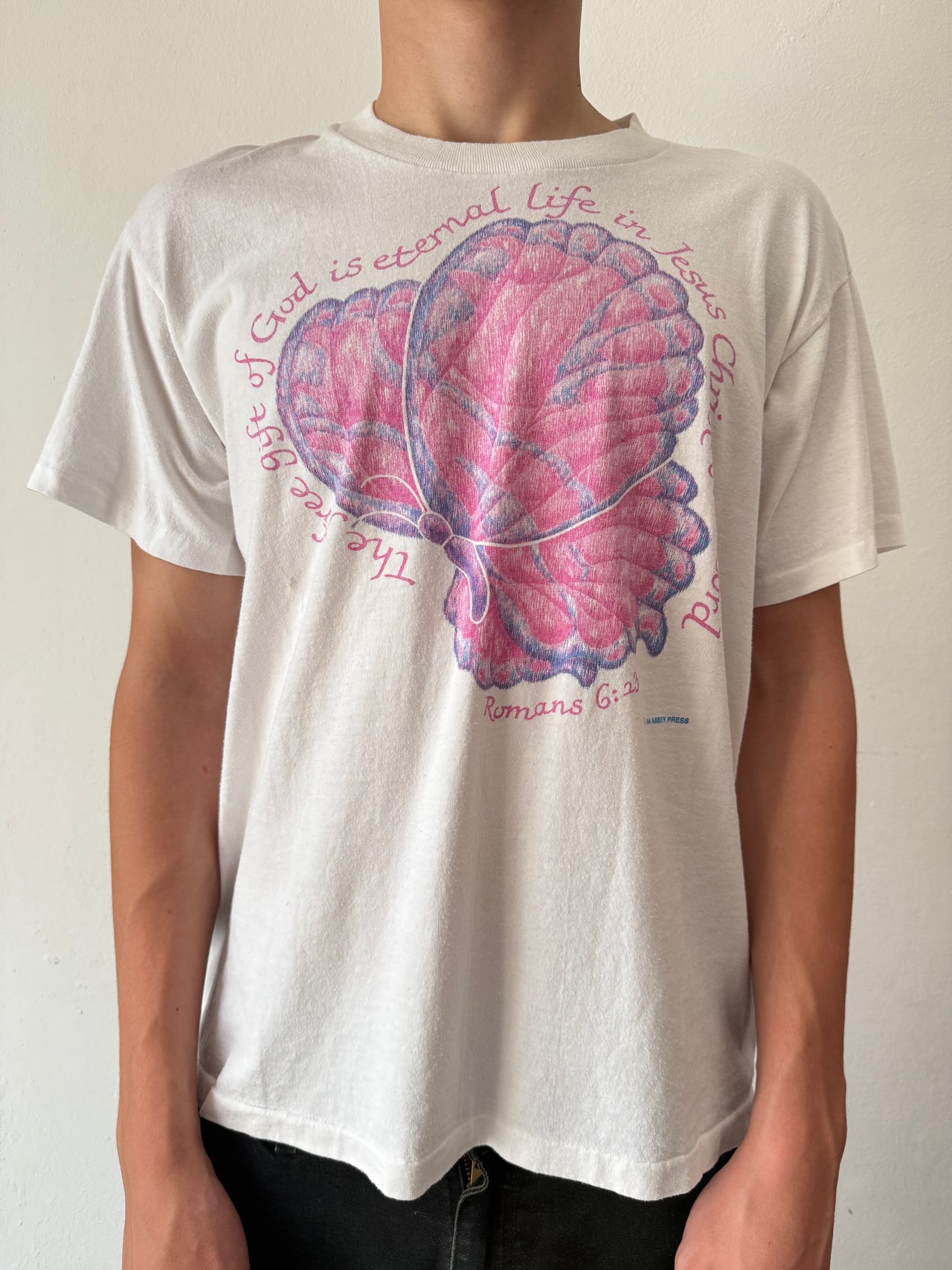 1990s Romans 6:23 tee (L)