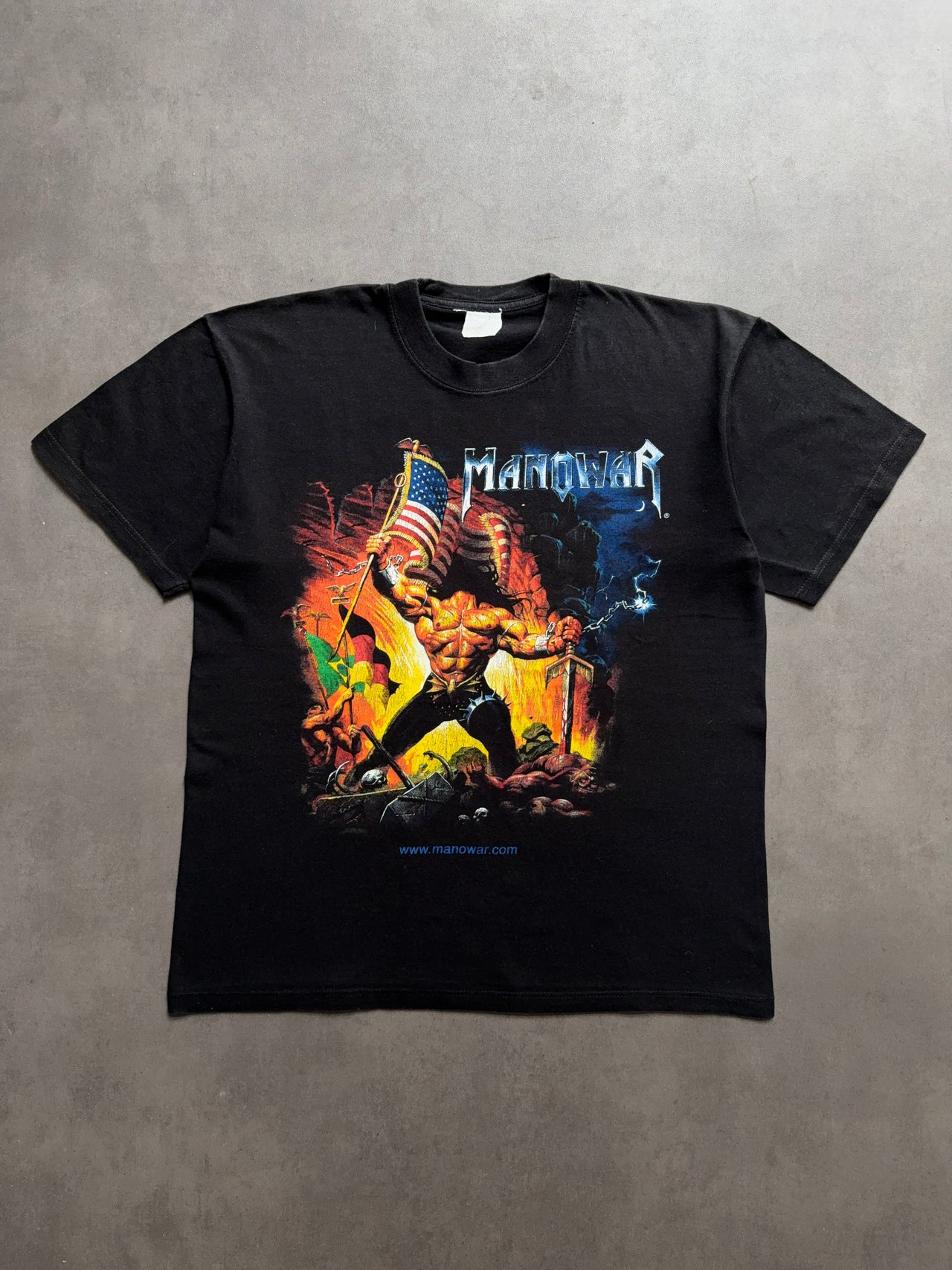 2000s Manowar Warrior of The World tee (L)
