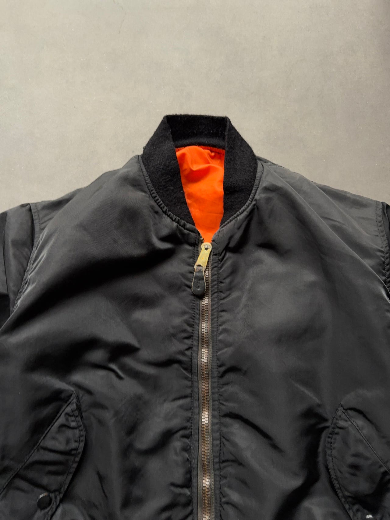 1980s MA-1 REVERSIBLE BOMBER JACKET (XL)