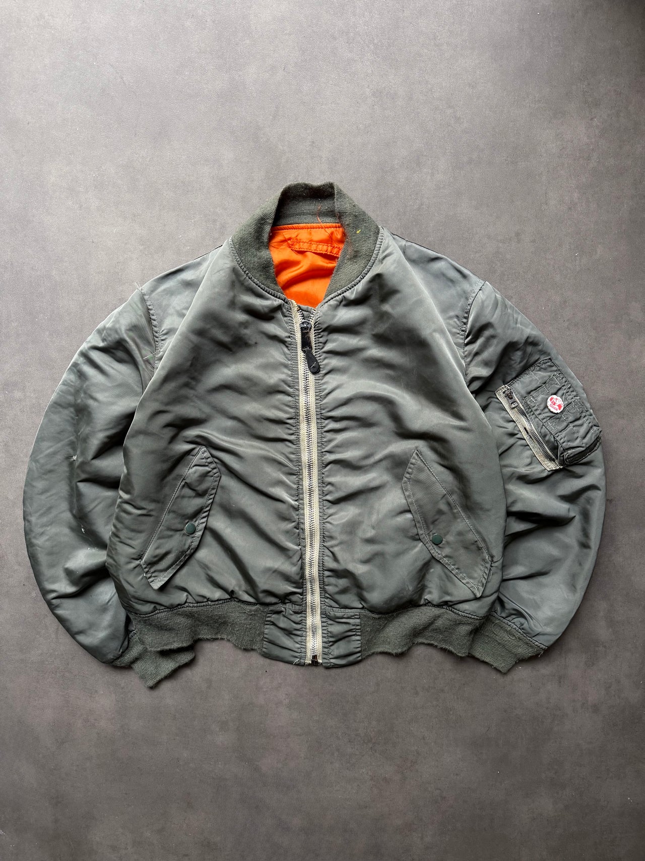 1970S MA-1 REVERSIBLE BOMBER JACKET (M)