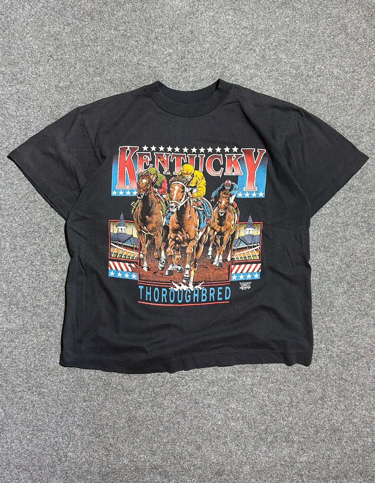 90s “Kentucky thoroughbred” single stitch tee (M)