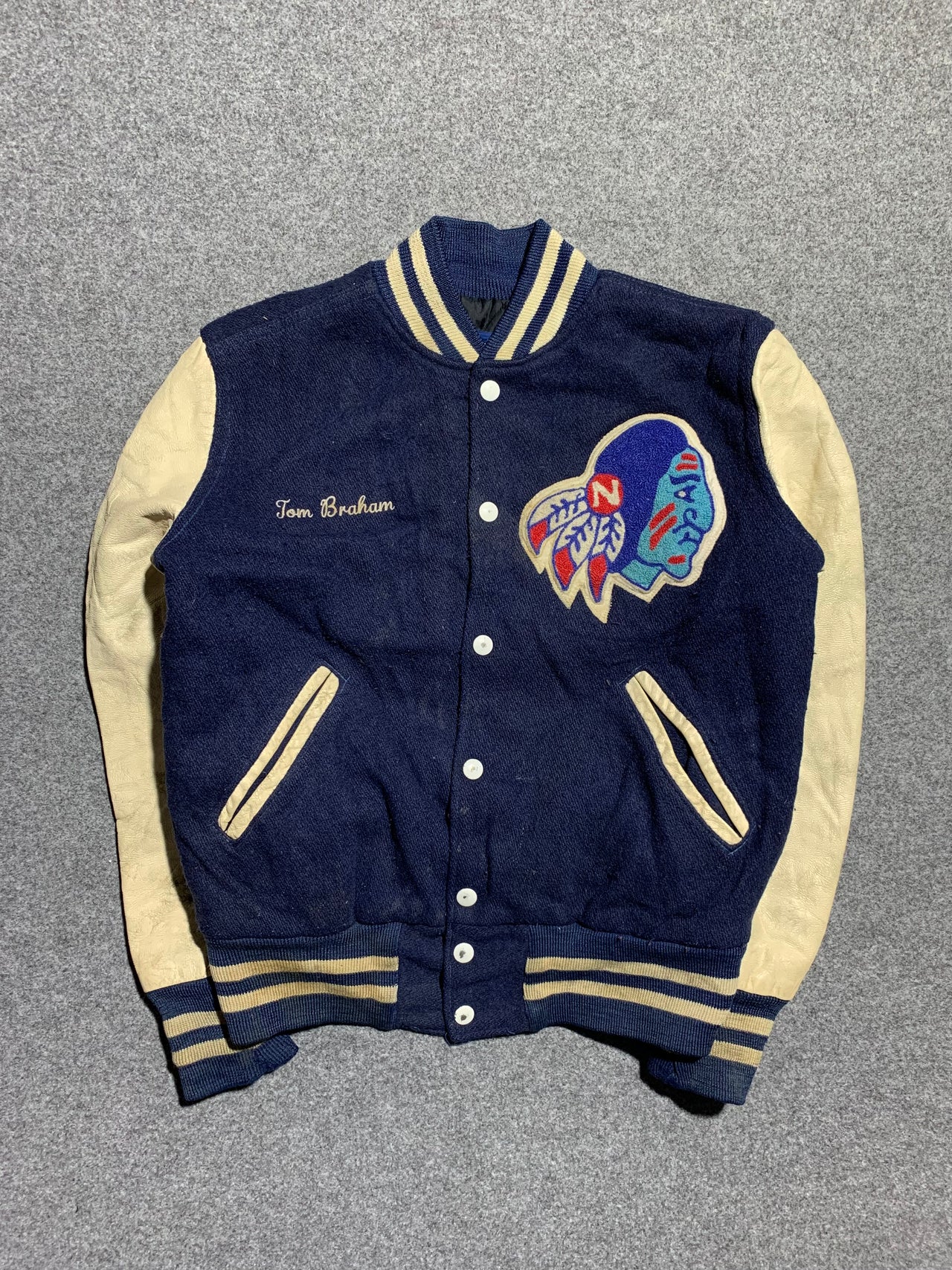80s Holloway Varsity Jacket Made in USA (S)