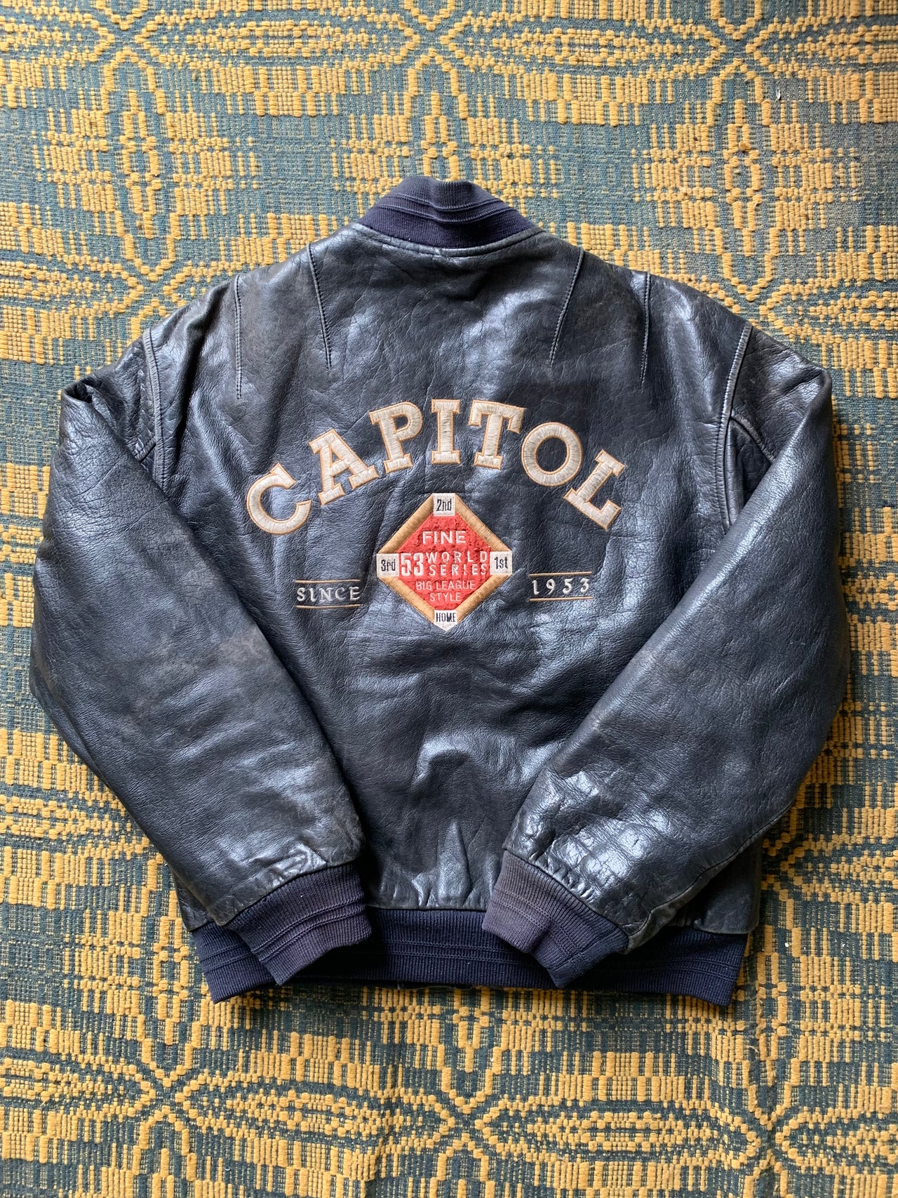 LEATHER VARSITY JACKET MADE IN FRANCE