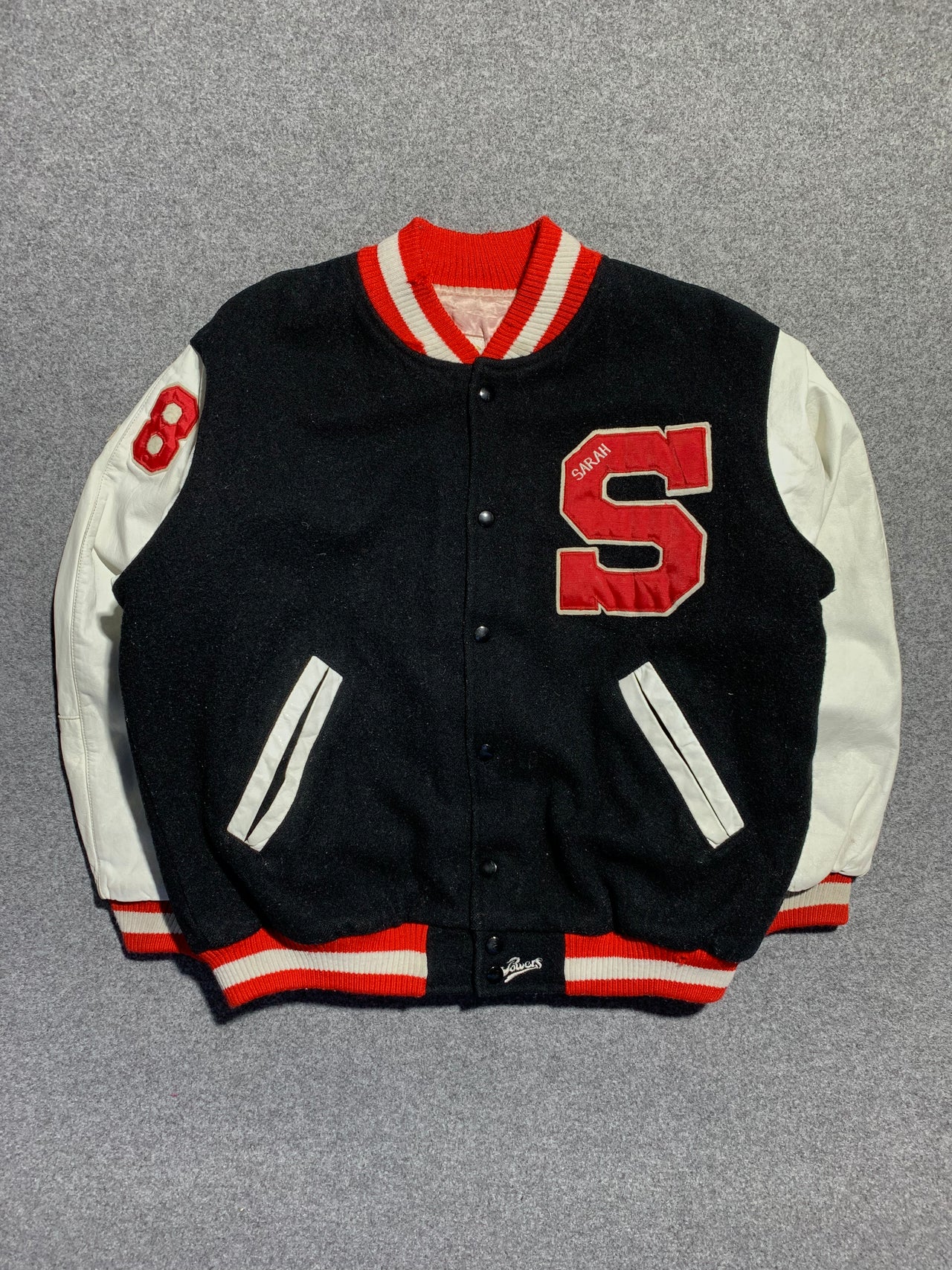 90s “Powers” Varsity Jacket (L)