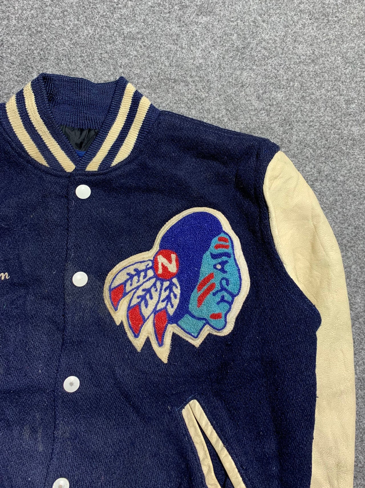 80s Holloway Varsity Jacket Made in USA (S)