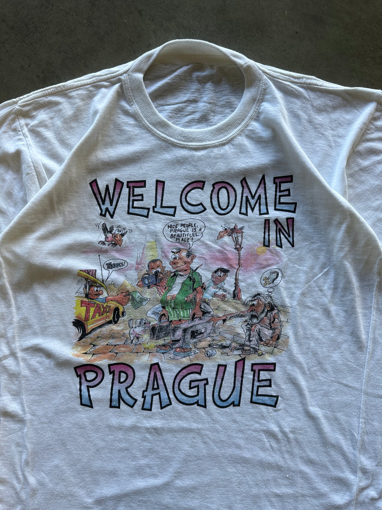 90s Prague double stitch tee (M)
