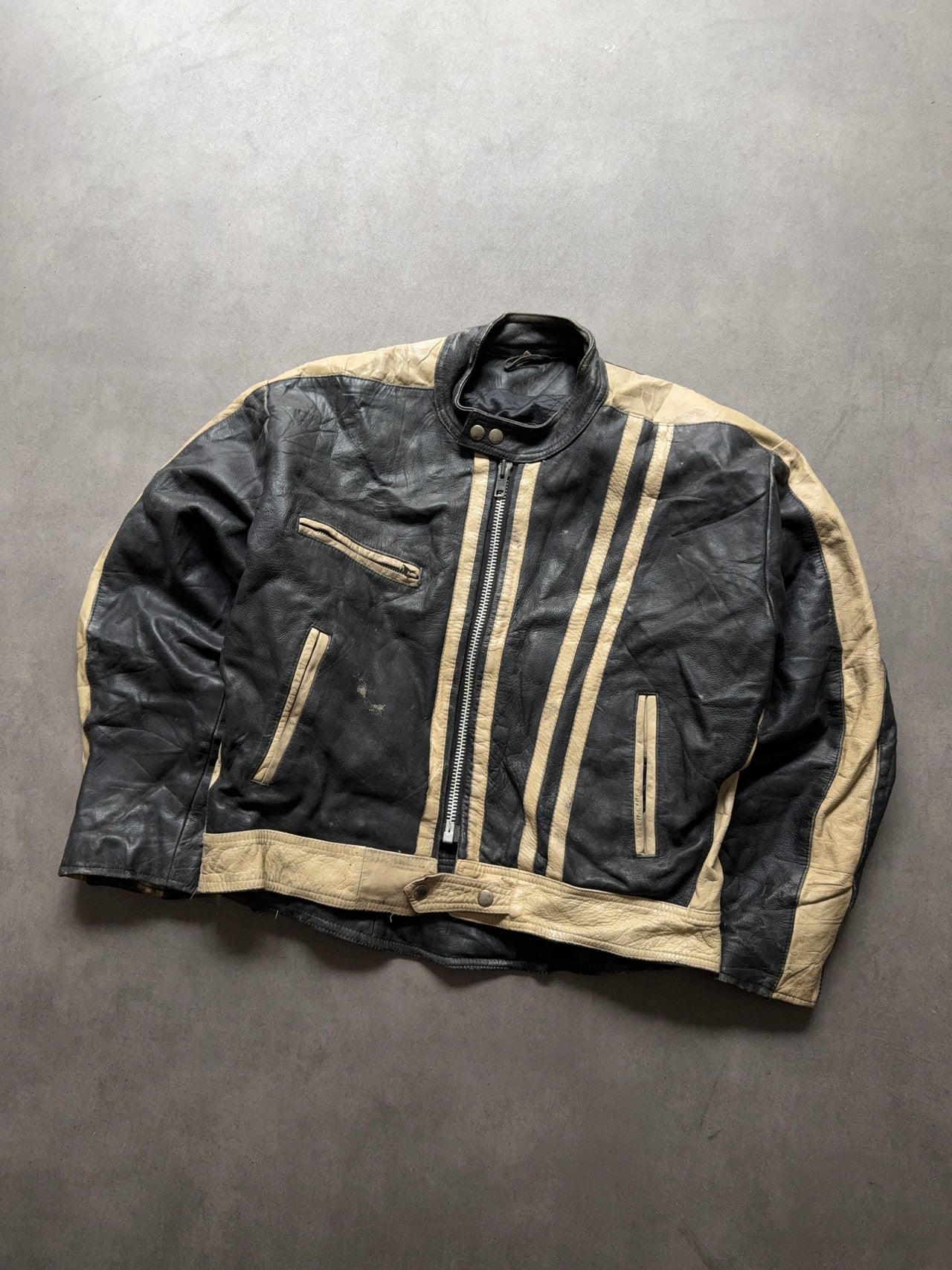 1980s crop Leather jacket (M)