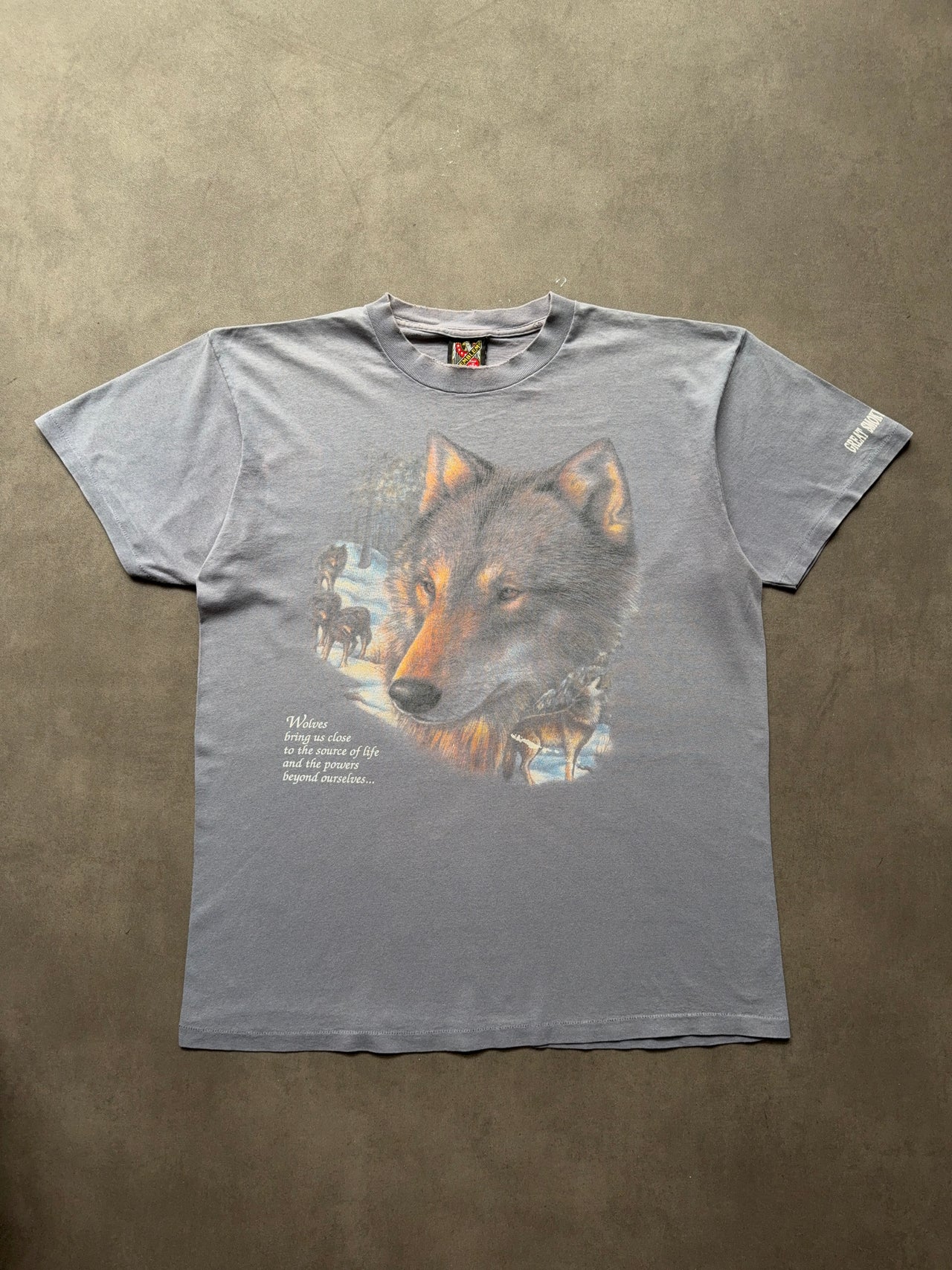 1990s Wolf faded tee (L)