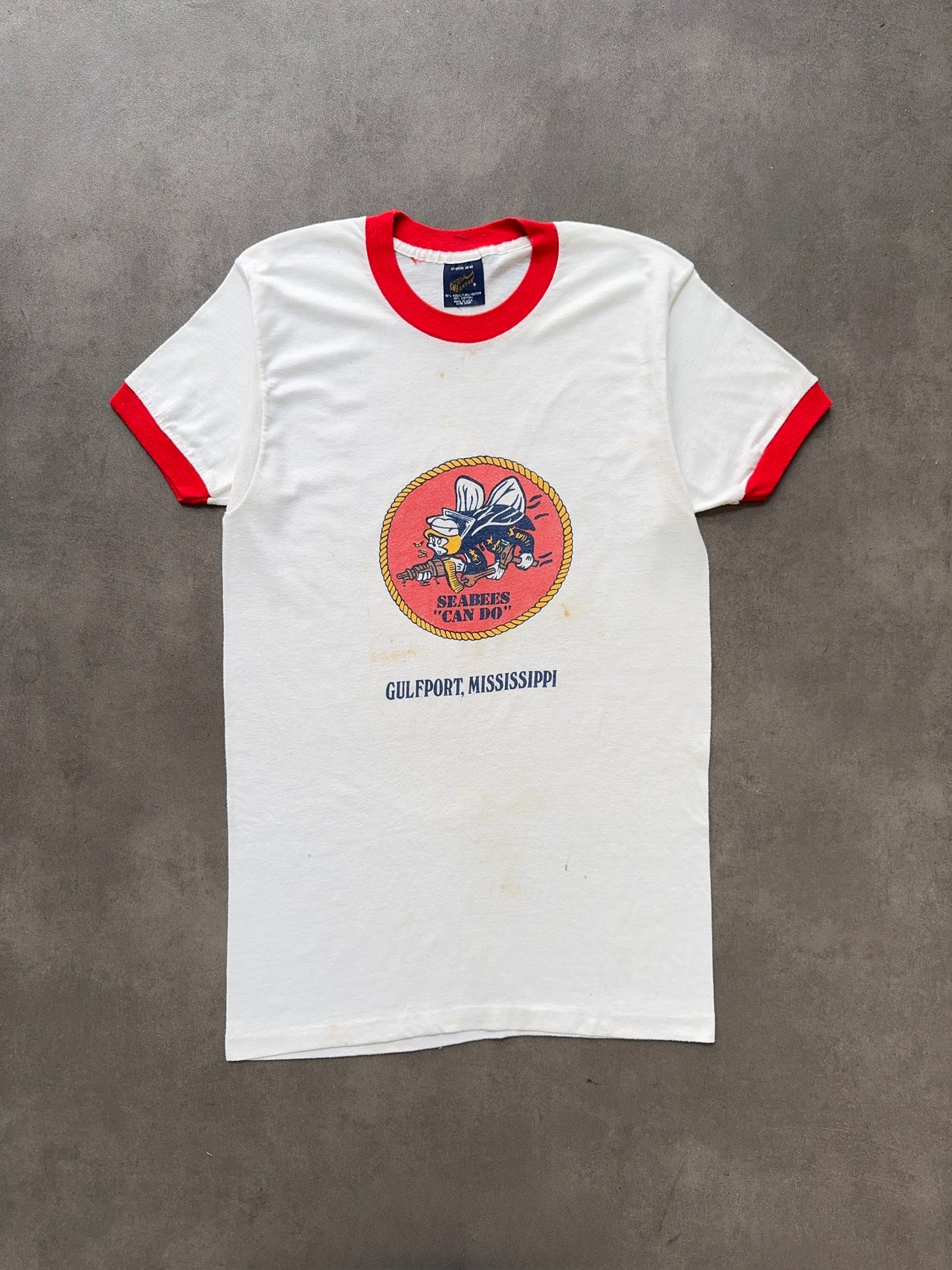 1980s Construction Battalion ringer tee (M)