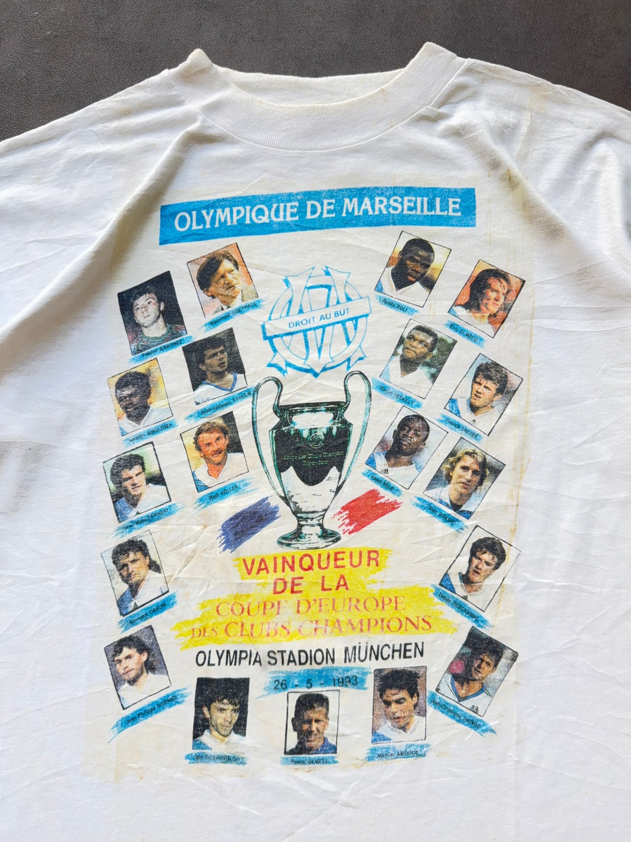 1990s Olympique de Marseille champions league tee (L)