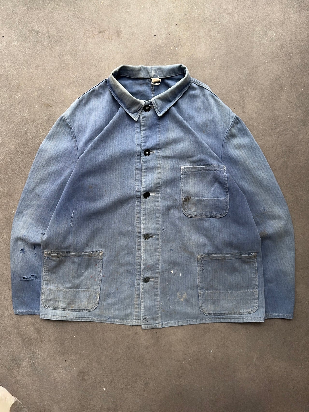 1970s faded French work shirt (L)