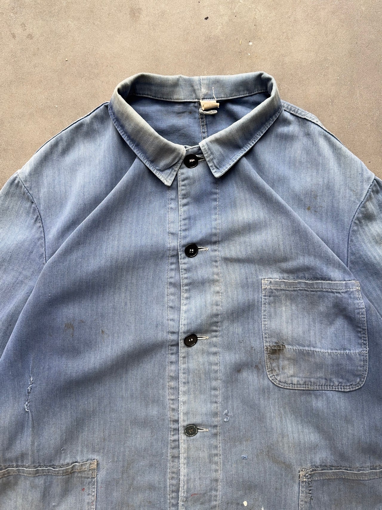 1970s faded French work shirt (L)
