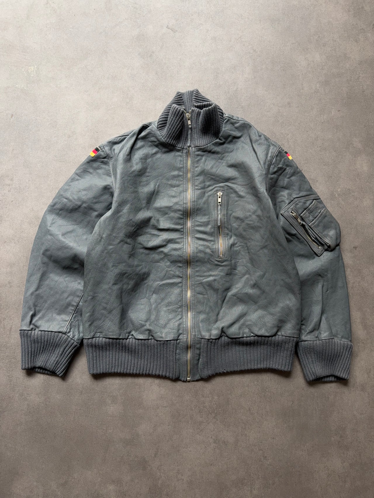 1990s German Leather flight Jacket (M)