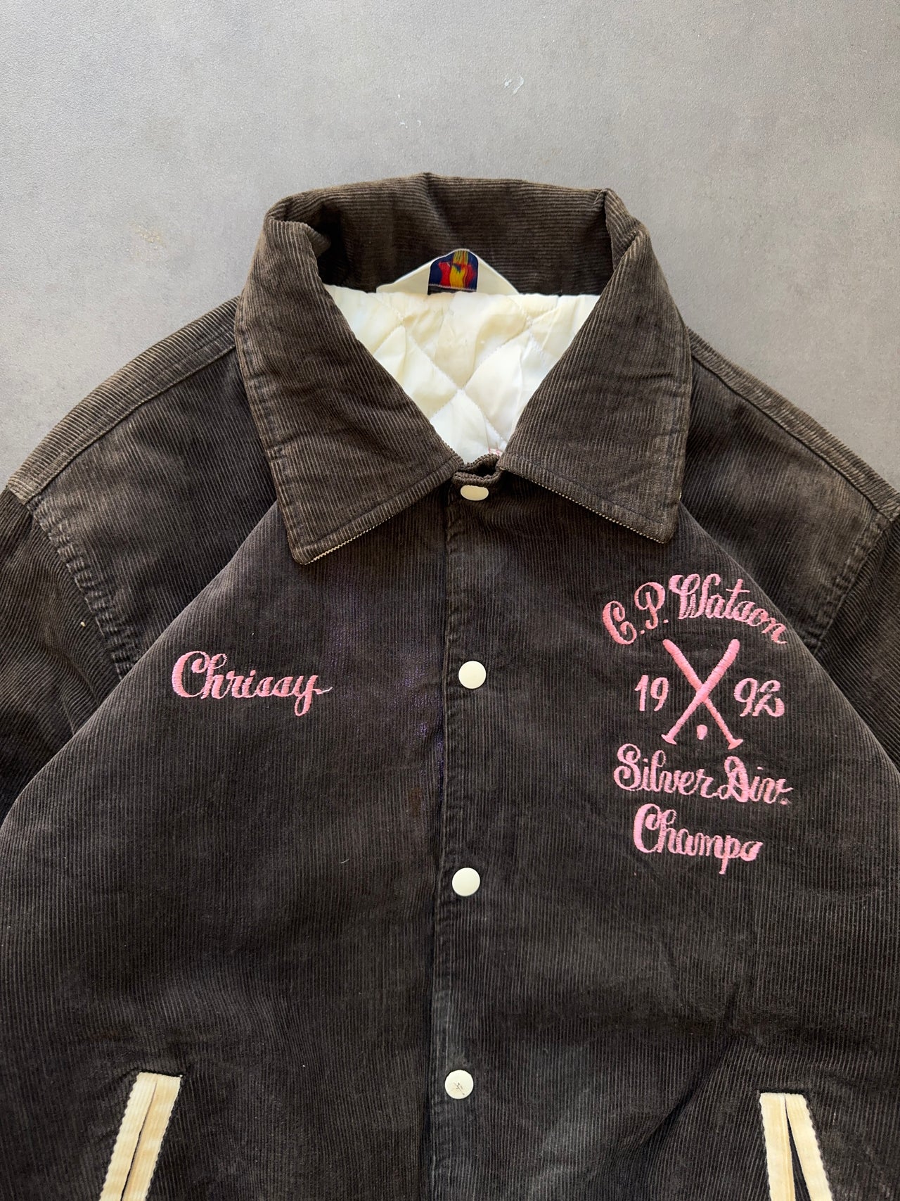 1990s corduroy bomber jacket (L)