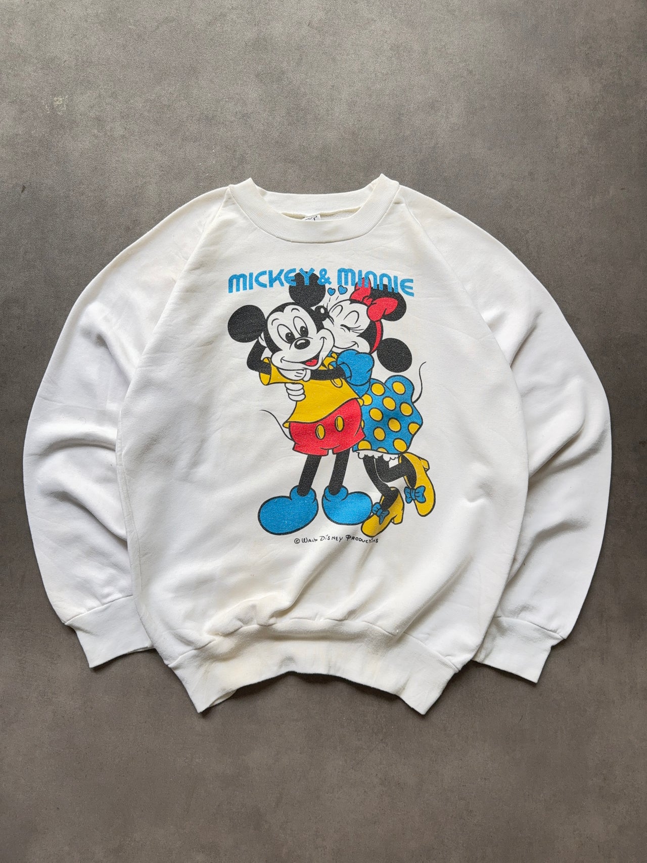 1980s Mickey & Minnie raglan Crewneck (M)
