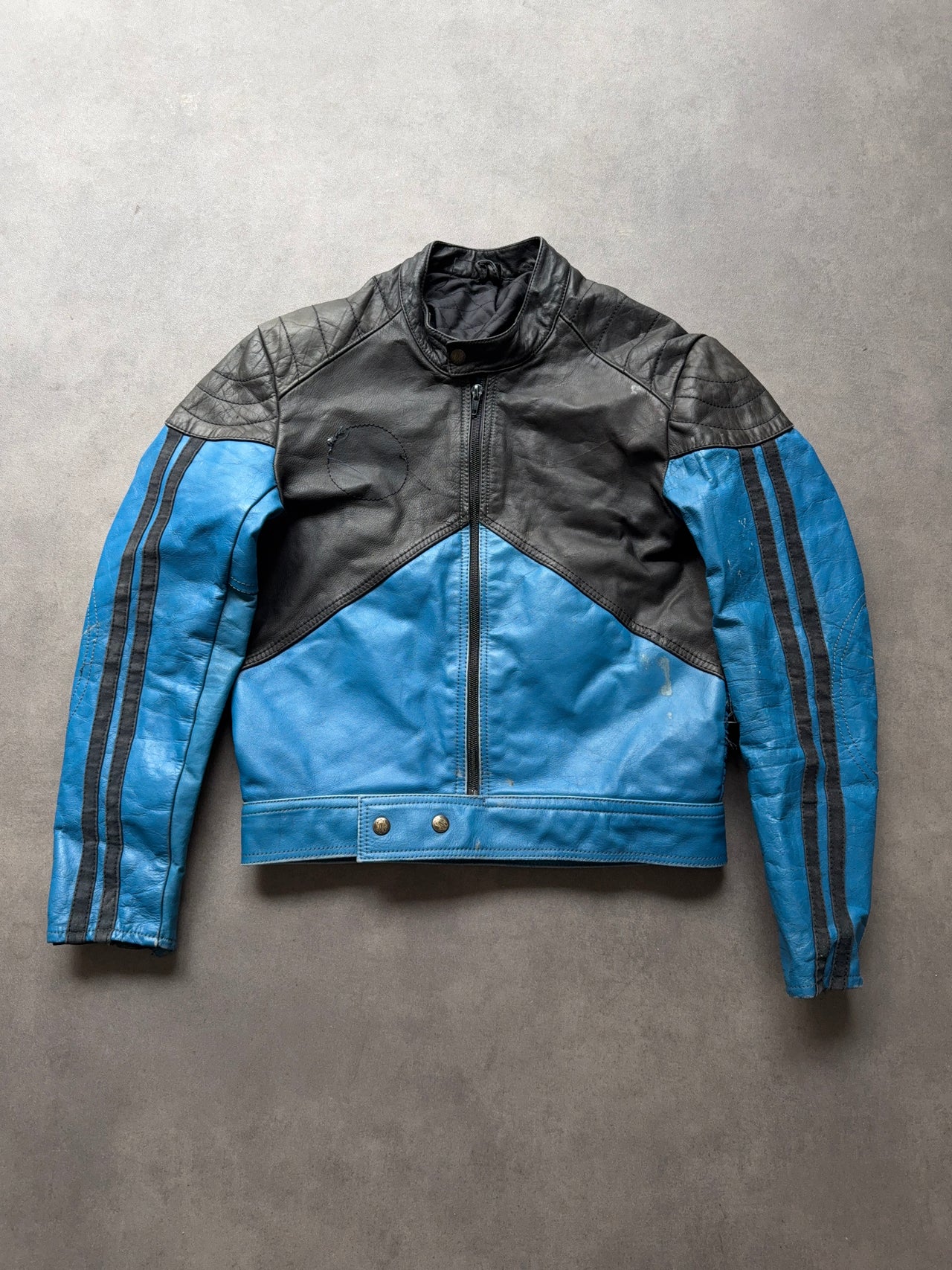 2000s cropped leather jacket (S)