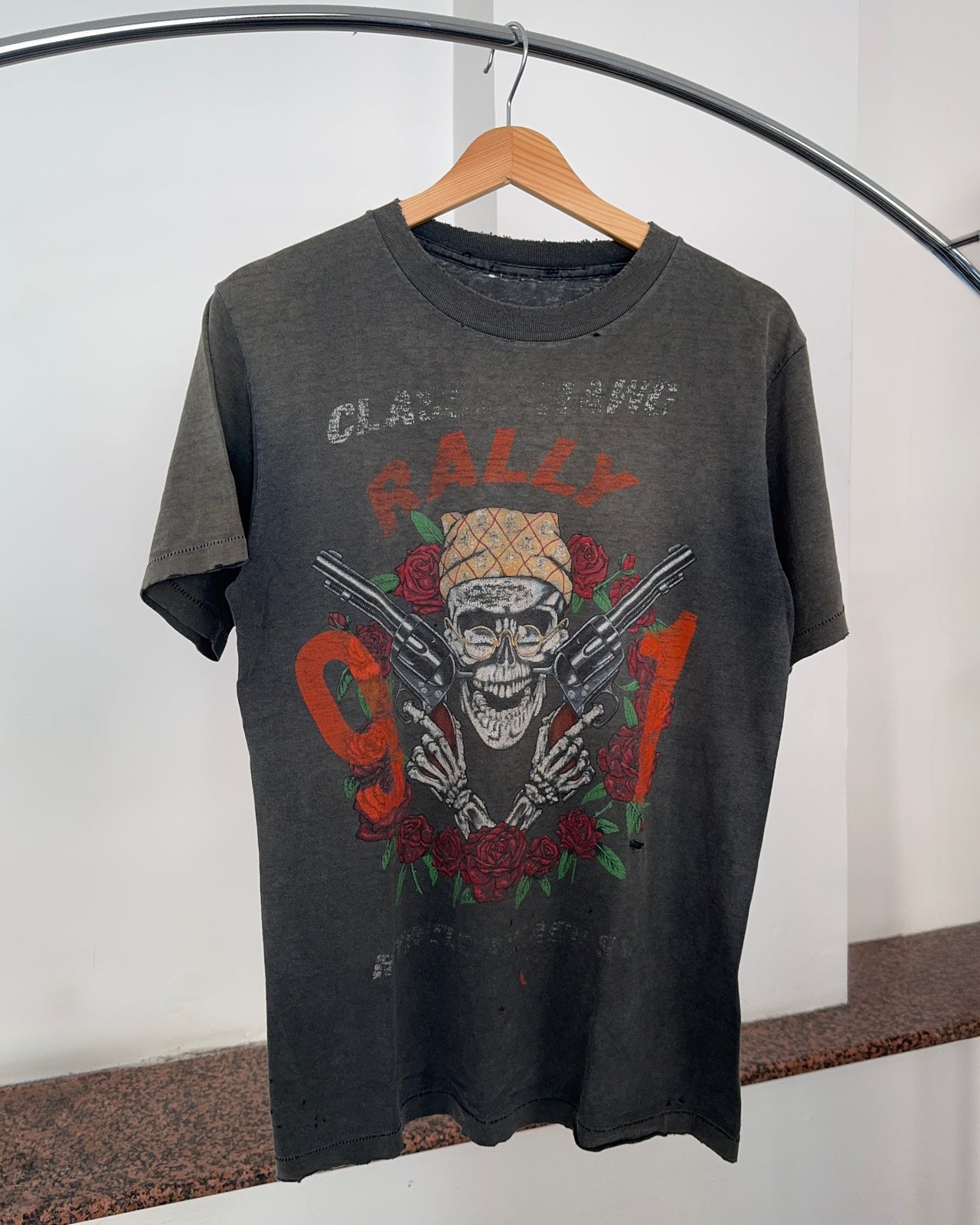1990s faded distressed tee (L)