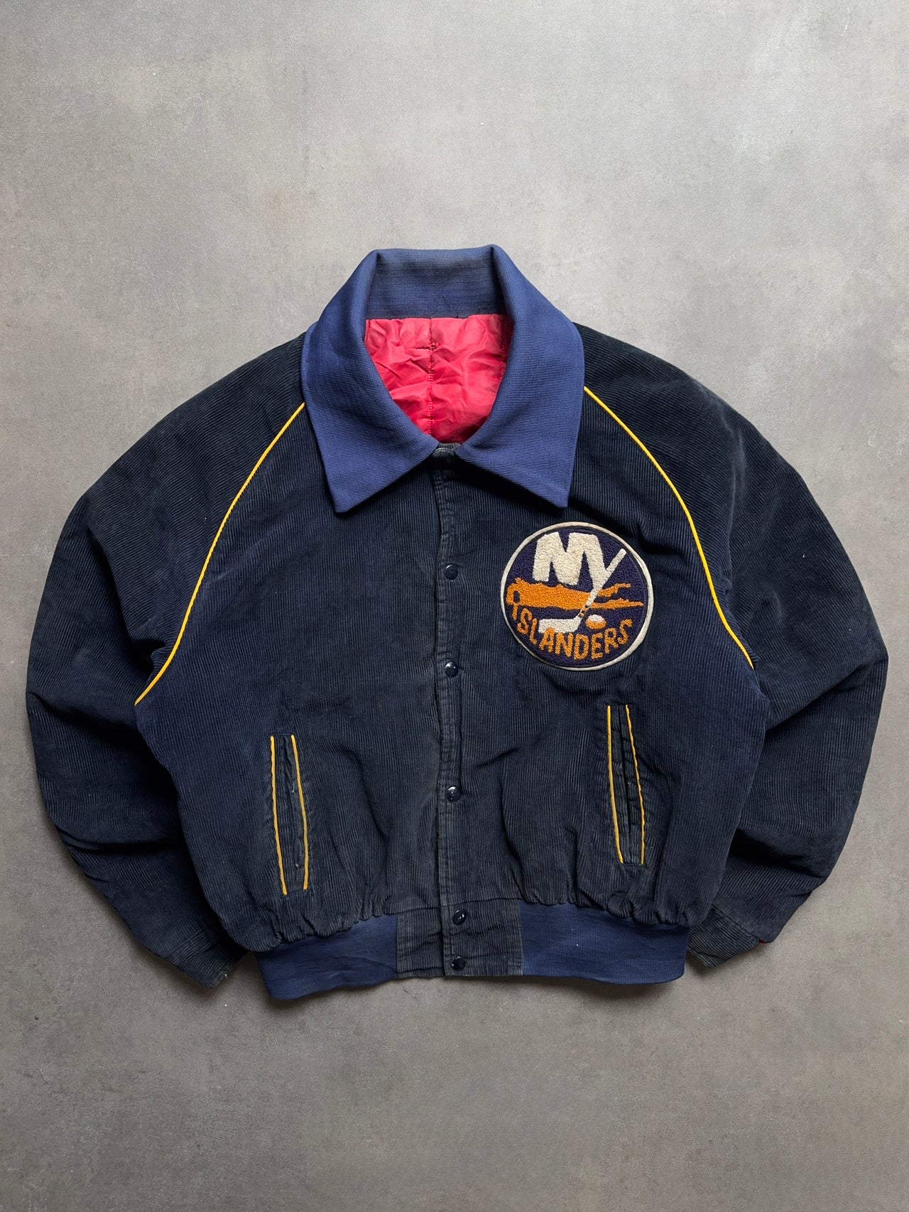 1980s Hockey Islanders corduroy bomber jacket (L)