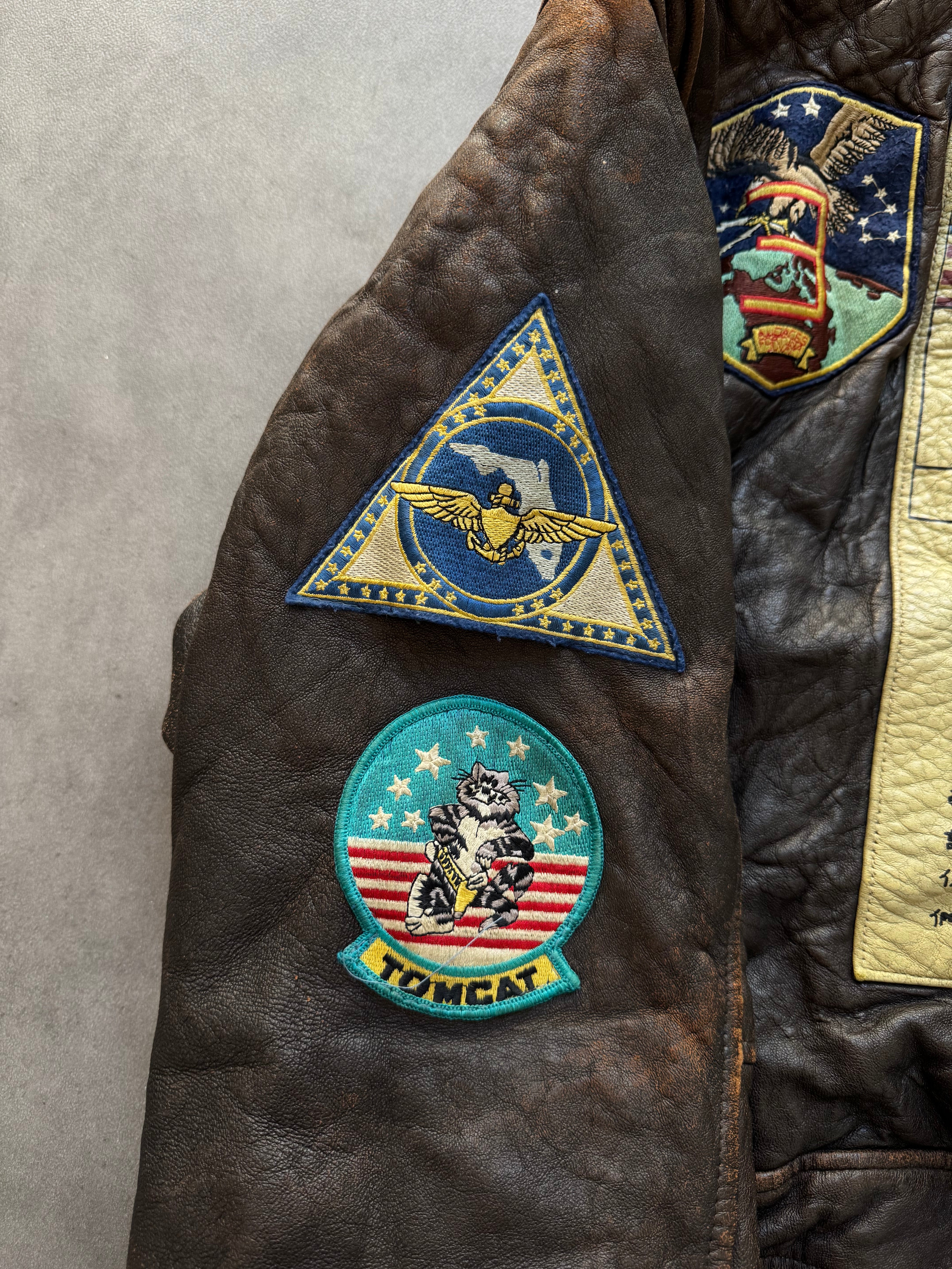 1980s Avirex G-1 leather Jacket (XL) - Mercanzia