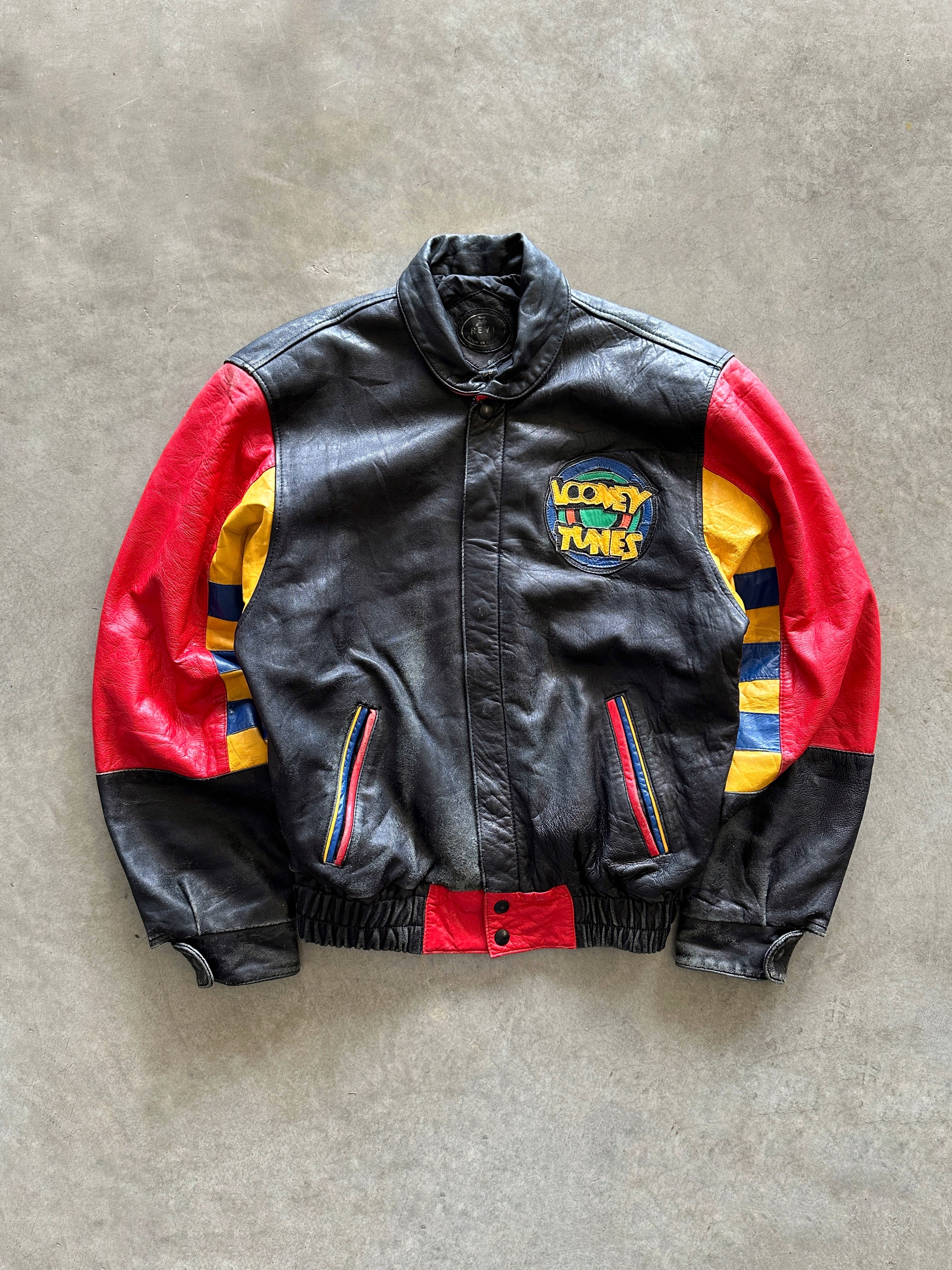 1990s Looney Tunes leather Jacket M Mercanzia