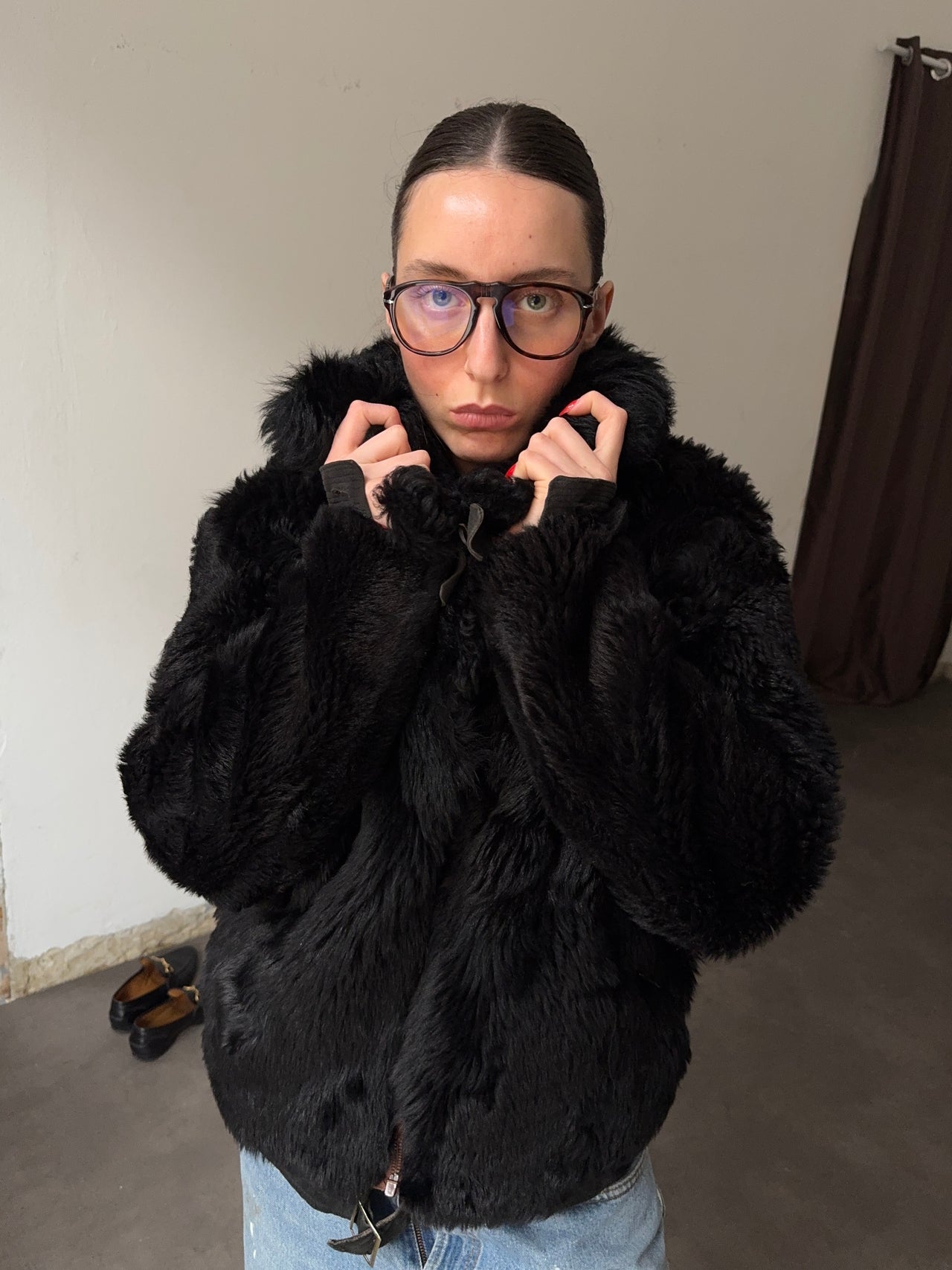 1970s Black Fur (M/L)