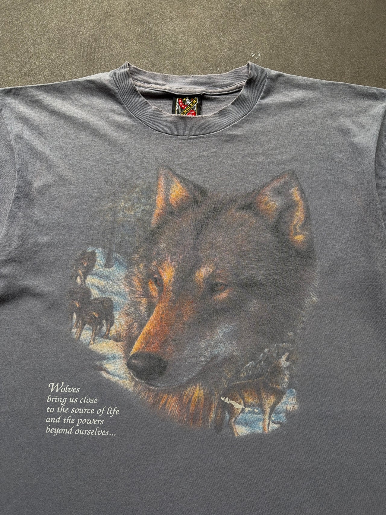 1990s Wolf faded tee (L)