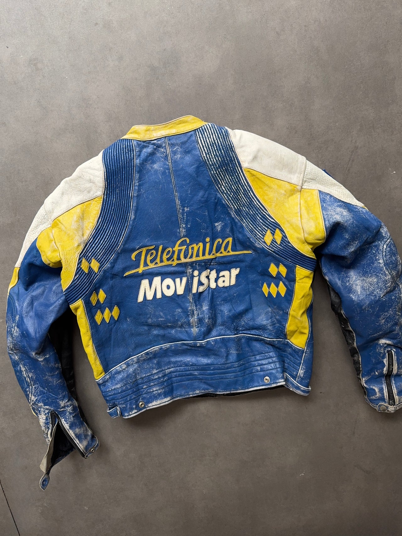 2000s Suzuki Distressed leather jacket (L)