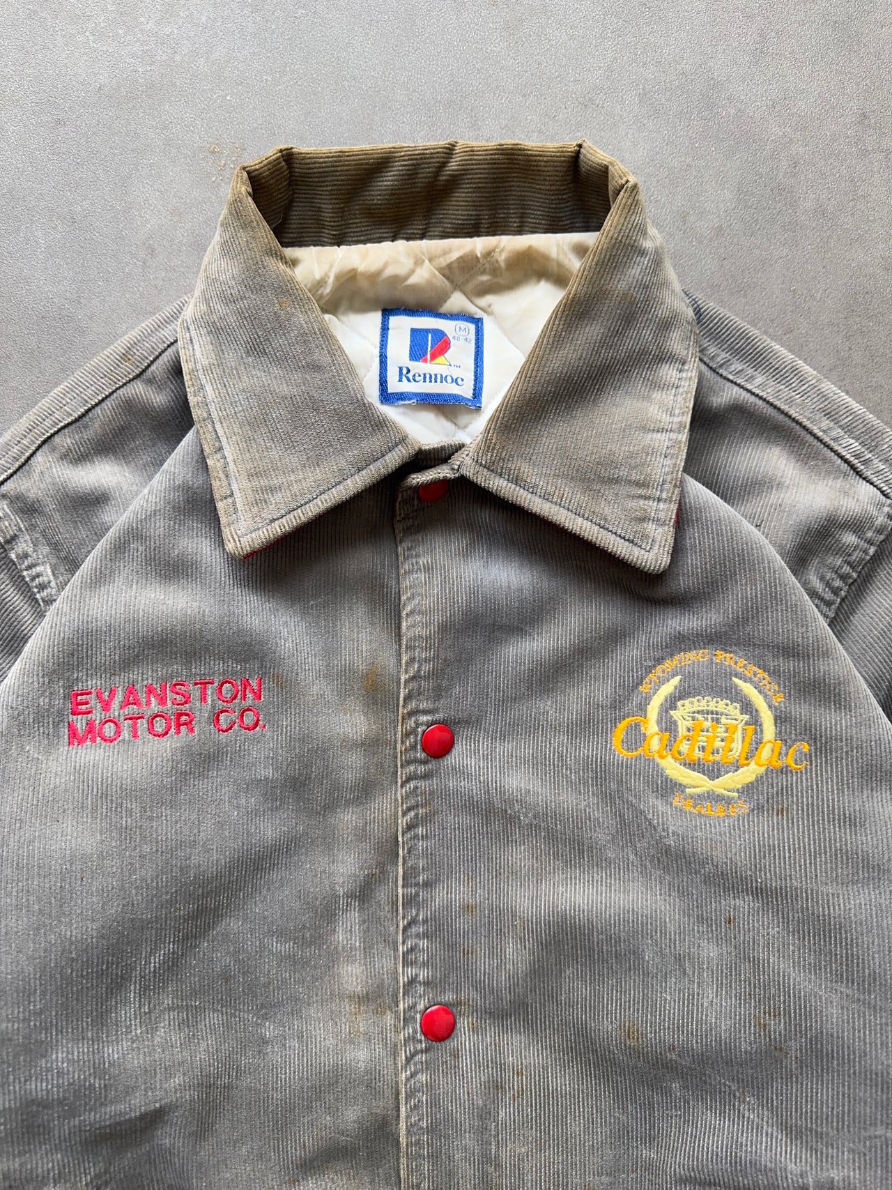 1990s Corduroy grey bomber jacket (M)
