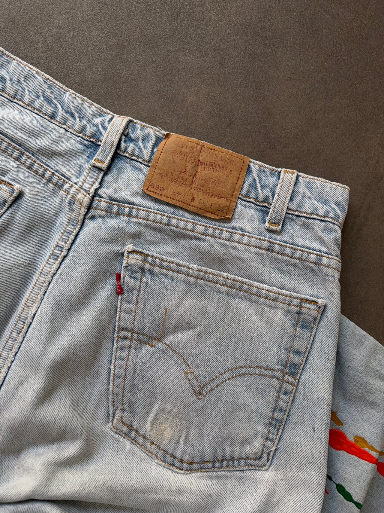 1990s HandPrinted Levi’s 550 W36 L32