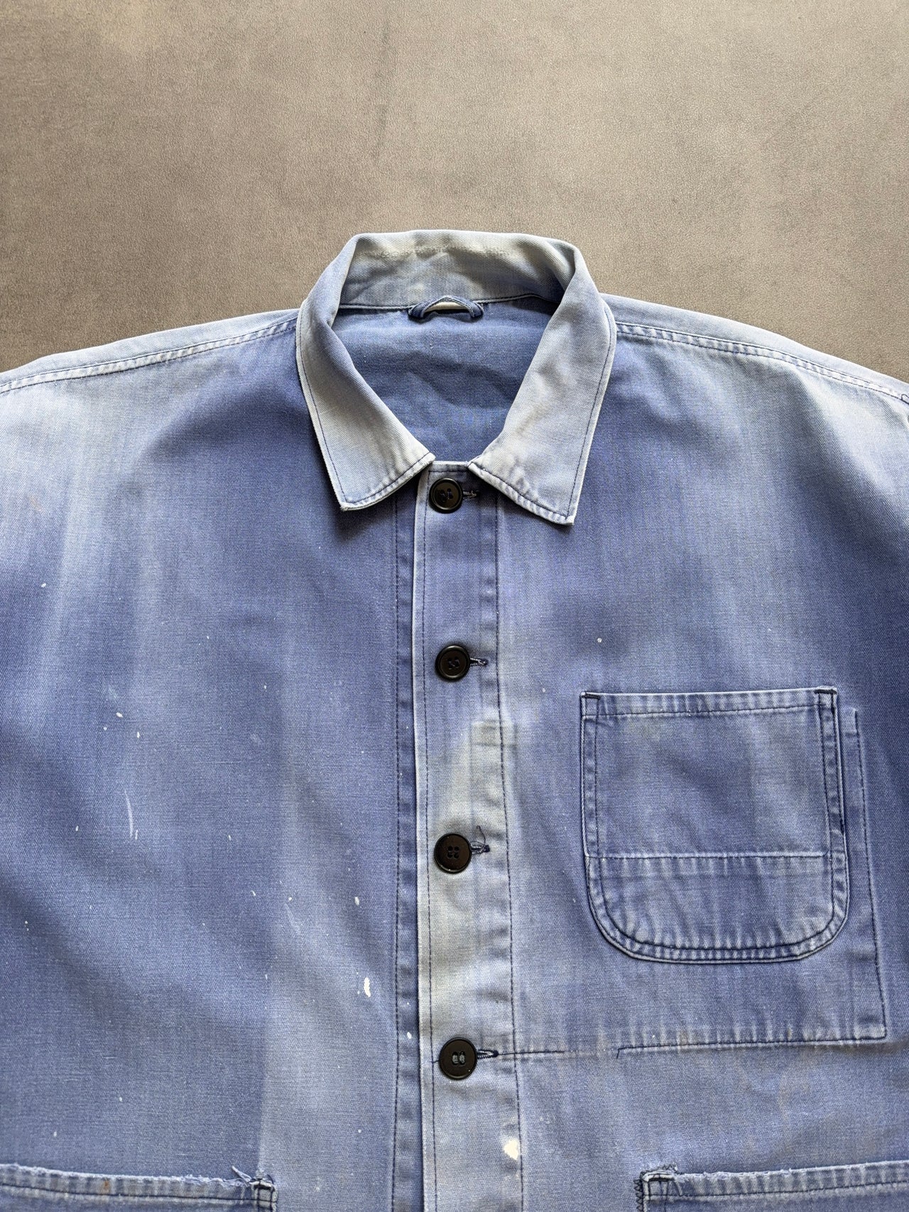 1970s faded French Work Shirt (L)