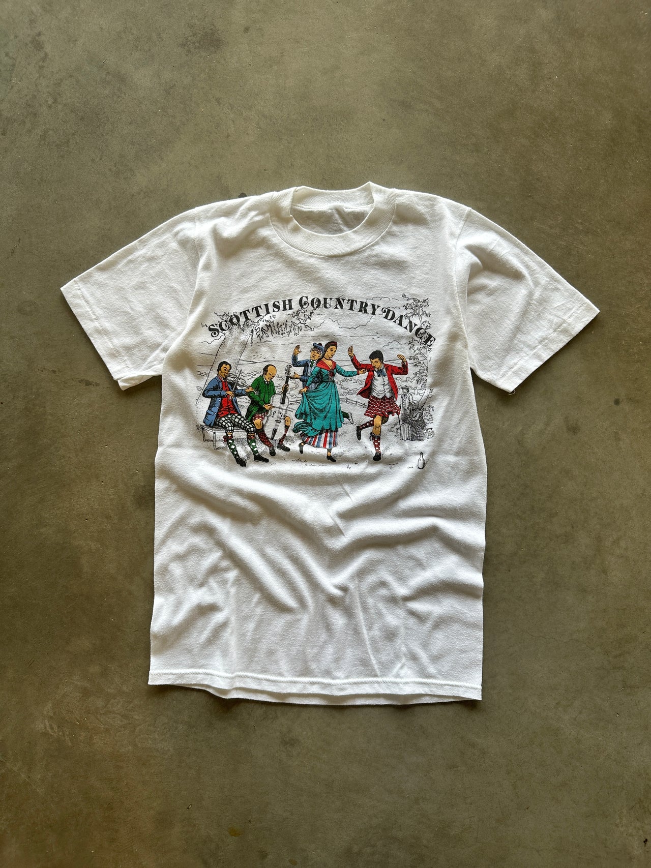 80s scottish dance single stitch tee (S)