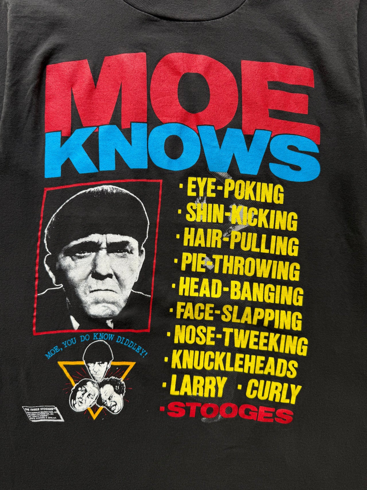 1980s Three Stooges faded tee (L)
