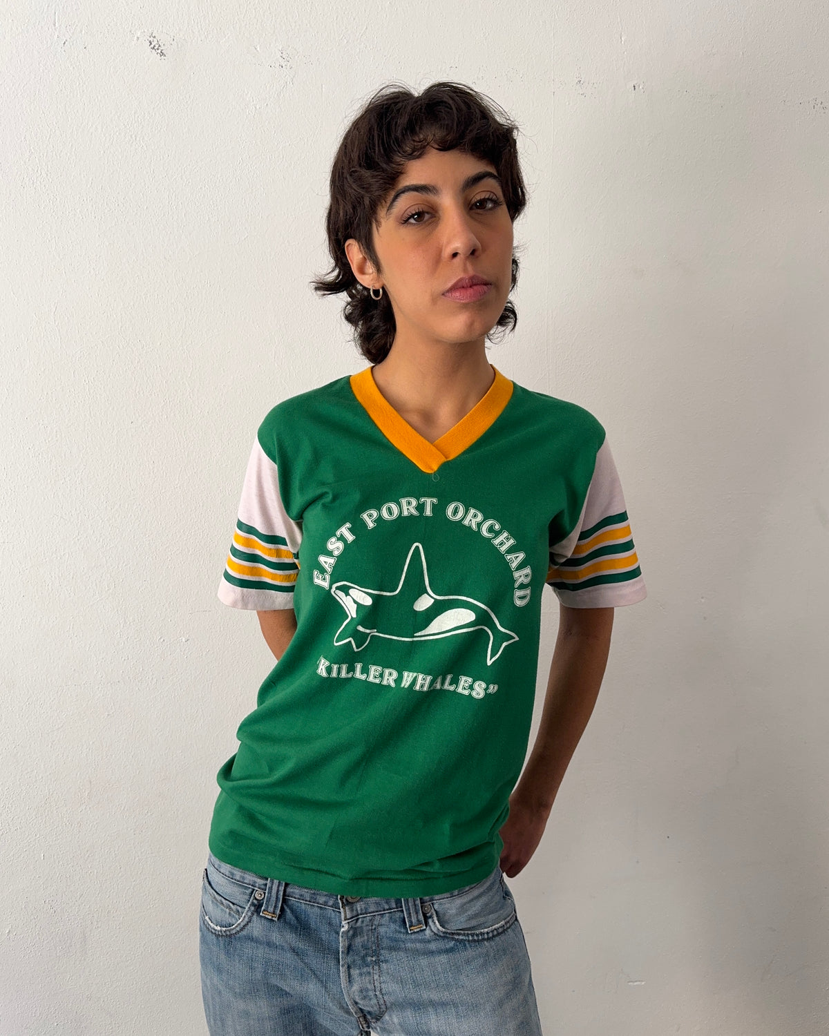 1970s “Killer Whales” tee (M)
