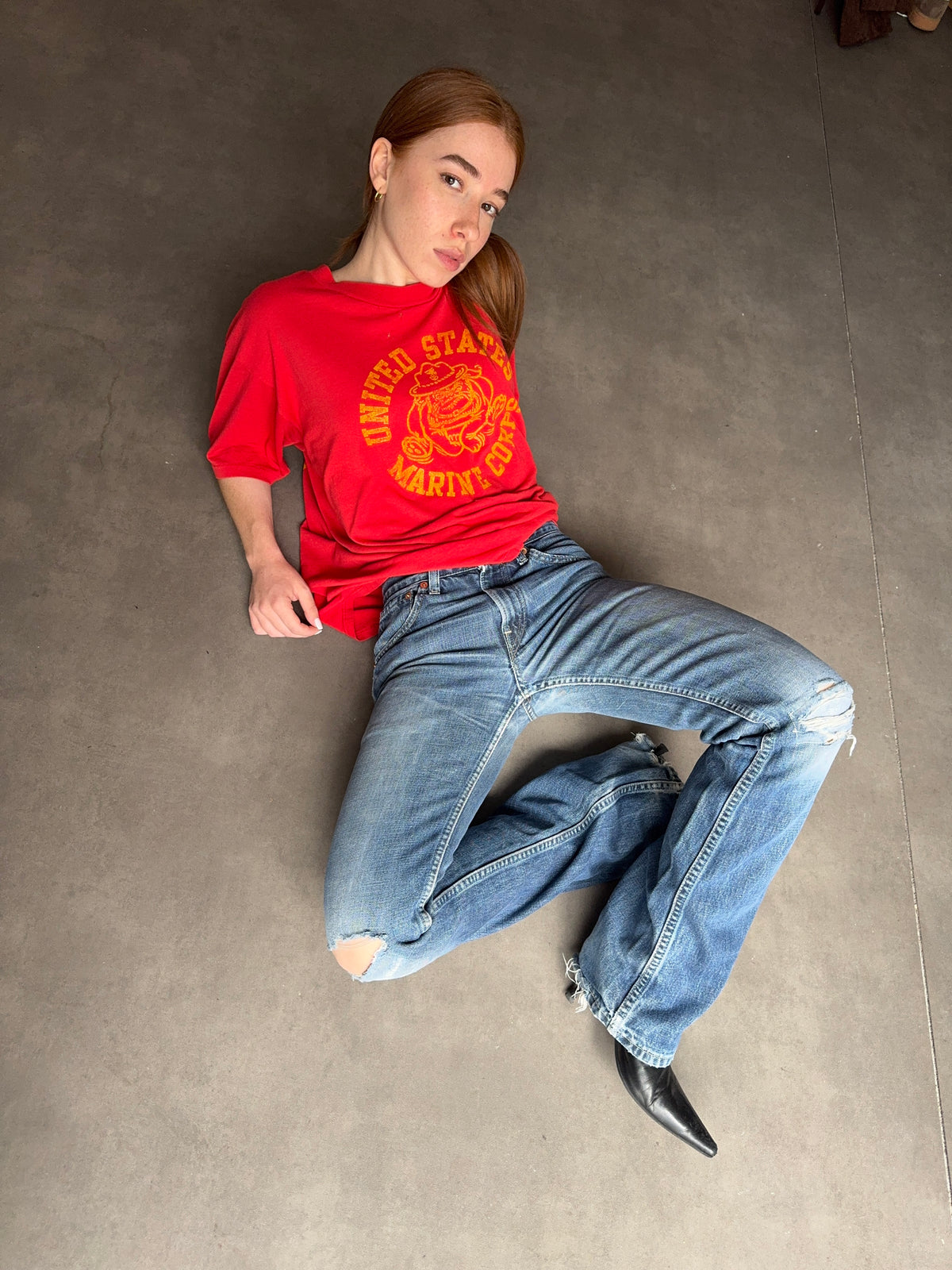 1980s Marine corps distressed tee (XL)