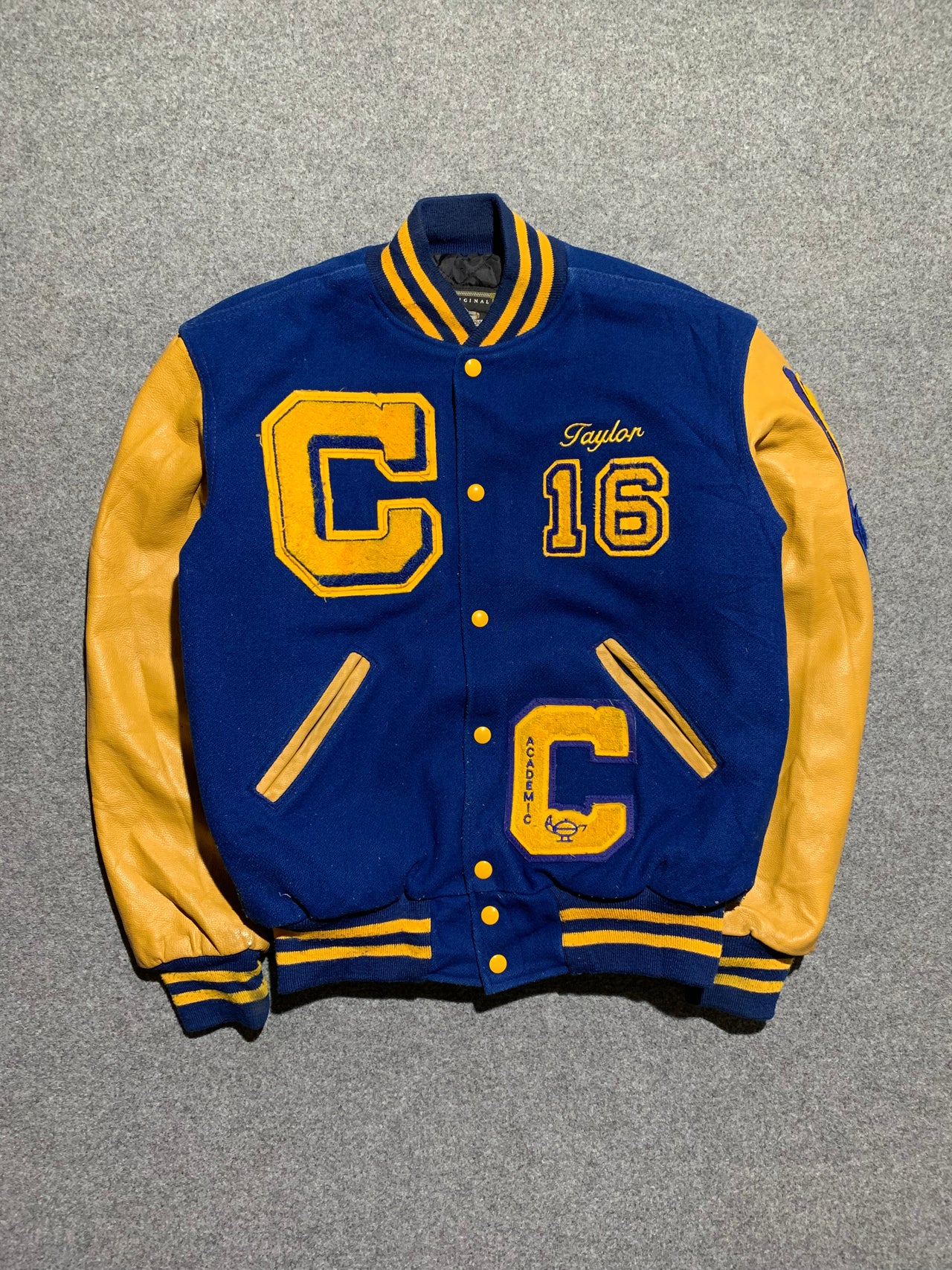 “Clyde cheerleading” high school varsity jacket (M)
